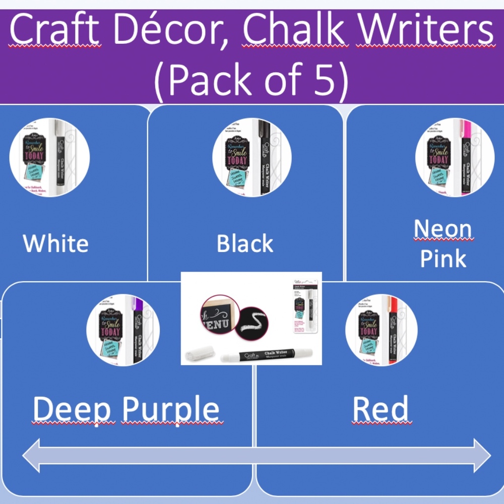 5 pcs Chalk Writers Chalk Markers for Chalkboard